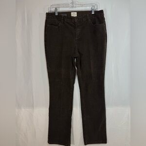 Vintage Inspired Brown Corduroy  St John’s Bay Women’s 12 Straight Leg‎ Y2K Fall